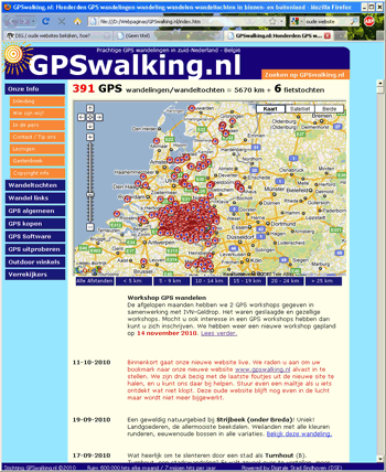GPSwalking.nl oude website